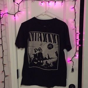 Nirvana Black and White T shirt